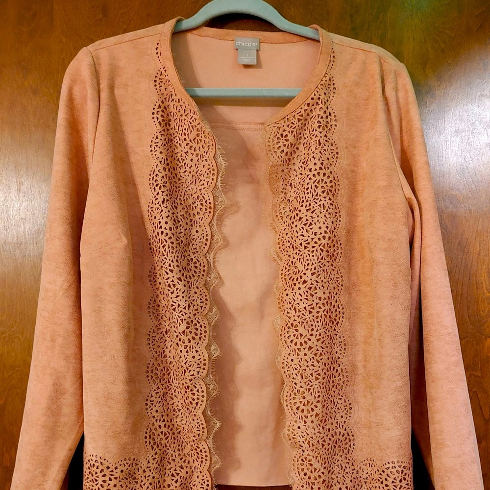 Chico's dusty rose jacket, size 1 ( Medium)